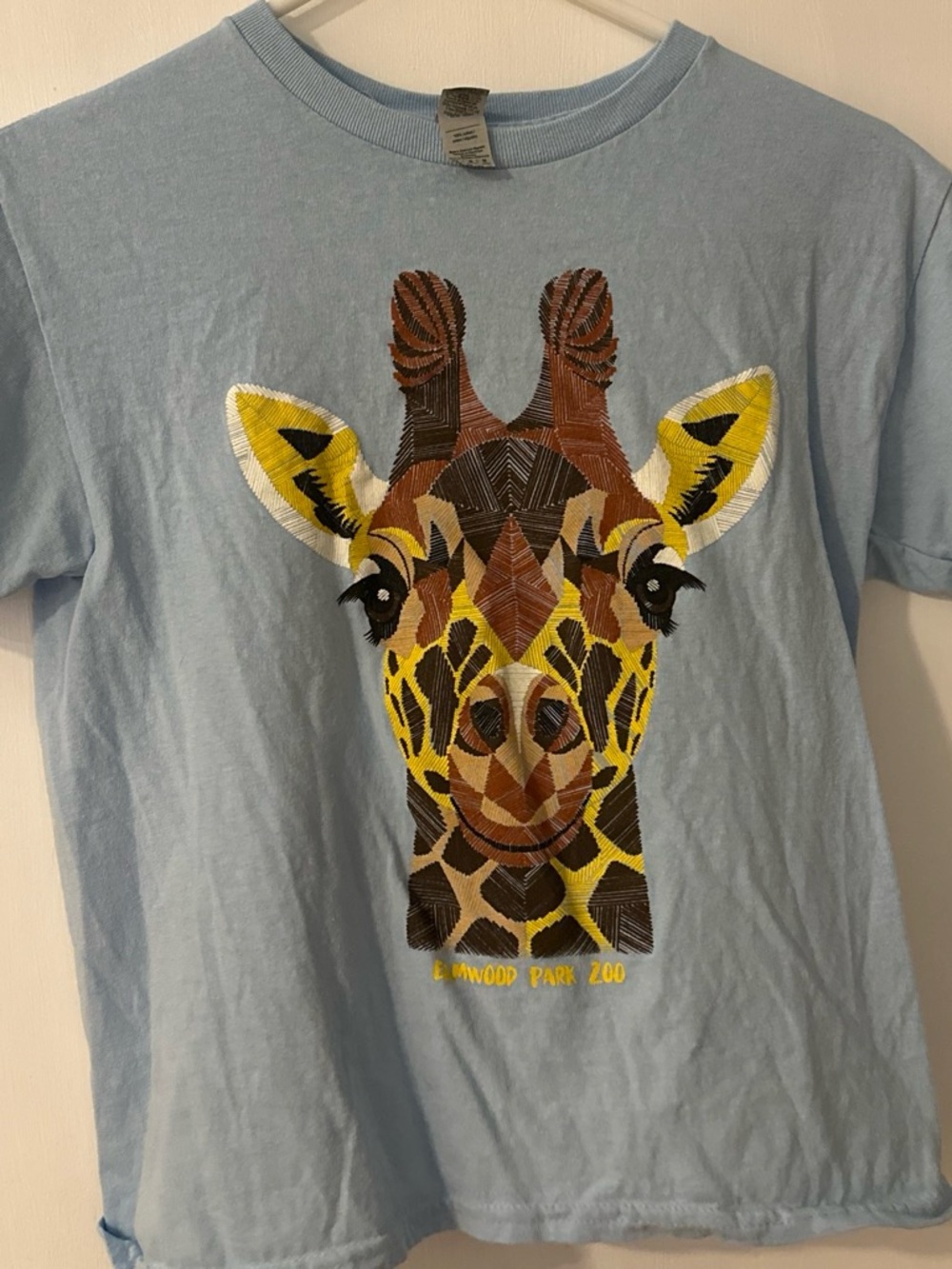 Gildan Light Blue Kids Giraffe Graphic Tee